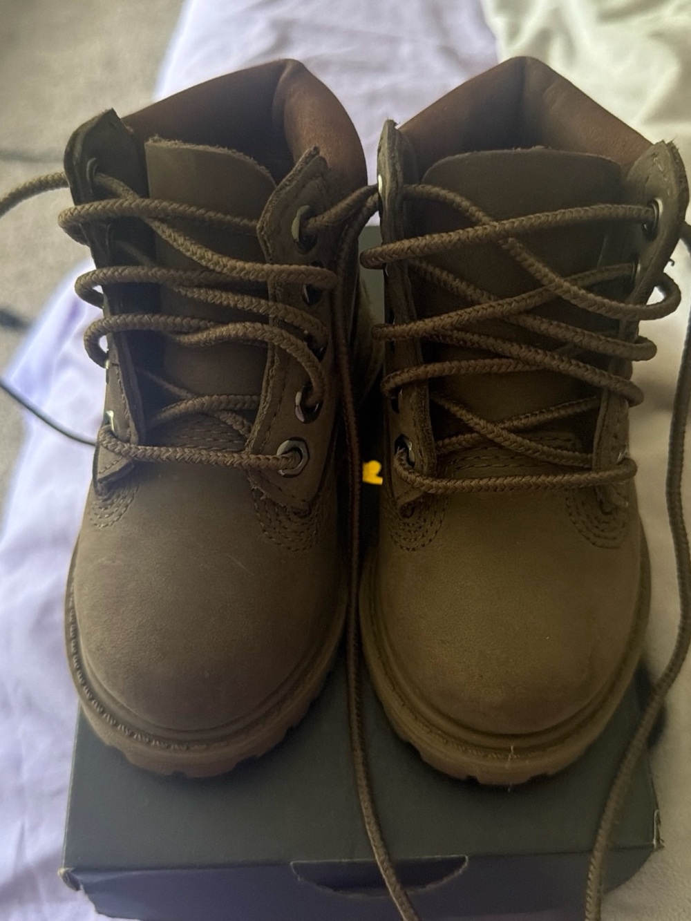 Timberland Kids Brown Lace-Up Booties(TD)